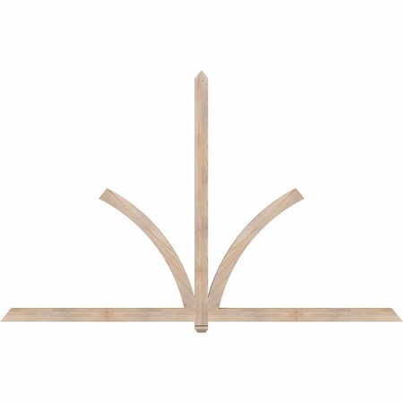 Ekena Millwork Redmond Smooth Timber Gable Bracket, Douglas Fir, 108"W x 68"H x 3 1/2"D x 3 1/2"F, 15/12 Pitch GBW108X68X0404RED00SDF